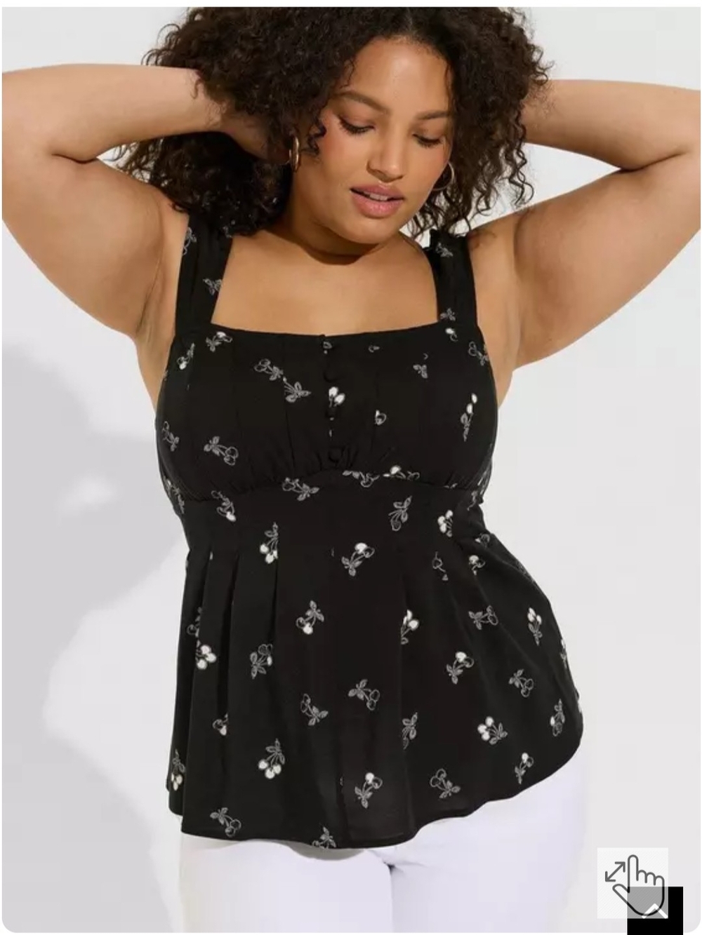 Torrid Peplum Challis Corset Top